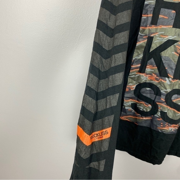 Young & Reckless Mens Long Sleeve Graphic Tee Medium Black - Picture 7 of 11